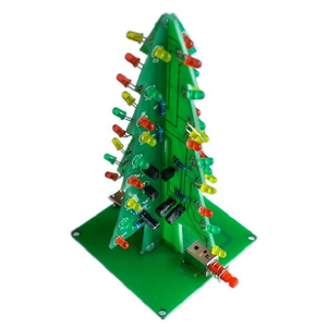 Arbre de Noël 3D tridimensionnel de vente chaude LED Kit de bricolage Kit de circuit flash LED Suite amusante électronique - Product Image 1