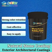 Peinture murale extérieure résistante aux intempéries Limeijia Natural Stone Coating, protection UV, imperméable, pour façade de bâtiment et travaux d'ingénierie.