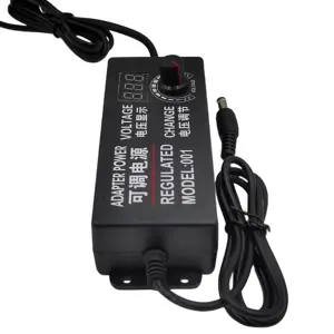 3-24V 3A Adjustable Voltage Power Adapter 12V DC Speed Control Dimming Light With Pump Motor Digital Display US Power Supply