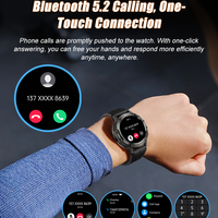 Montre connectée sport S81 à succès, écran rond 1,39 pouces, appels Bluetooth, étanche IP68, moniteur de fréquence cardiaque, lampe torche pour hommes et femmes en extérieur