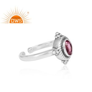 Anillo de piedras preciosas de topacio Rosa Popular caliente fabricante de joyas hecho a mano Plata de Ley 925 anillo antiguo colección Vintage - Product Image 3