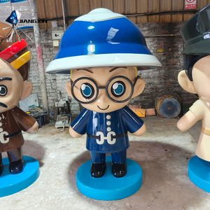 Exposição da segurança do fogo-Esculturas do bombeiro & do extintor da fibra de vidro com base vermelha para shopping centers & fábricas - Product Image 6