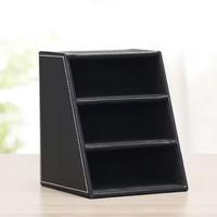 Boîte de rangement personnalisée en cuir PU Accessoires de bureau Organisateur de rangement multifonction