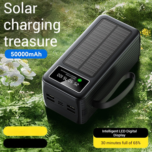 Commercio all'ingrosso 100000mAh banca di energia solare con la torcia elettrica e cavi 10W potenza di uscita per i telefoni cellulari all'aperto <span class=keywords><strong>campeggio</strong></span> - Product Image 4