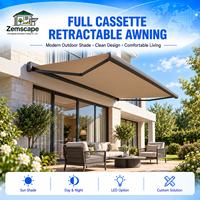 Système d'auvent motorisé rétractable en aluminium OEM avec bras pliant pour balcon, jardin, complexe hôtelier et projets extérieurs