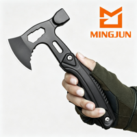 Ensemble d'outils de camping multifonctionnel marteau-axe avec couteau de camping pliable, manche en aluminium, modèle F210AB-H