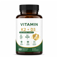 Venta caliente OEM/ODM vitamina D3 + K2 cápsulas duras un suplemento de vitamina es vitaminas y minerales complejos