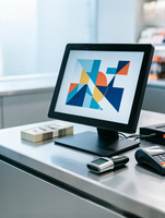 Écran tactile capacitif de 15 pouces, écran LCD de bureau pour système POS, écran secondaire de caisse