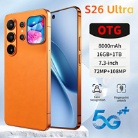 Smartphone S26 Ultra 5G Android 16 Écran LCD 7,3 pouces 16 Go de RAM 1 To de stockage Triple appareil photo 108 MP Batterie supérieure à 8000 mAh Double SIM