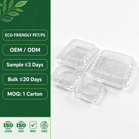 Boîte en PET transparente de qualité alimentaire pour l'emballage des fruits, conteneur en plastique pour la laitue
