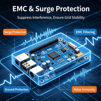 Micro-onduleur solaire PCBA principal pour système photovoltaïque domestique, sortie CC vers CA, protection contre les éclairs EMC, WiFi Bluetooth