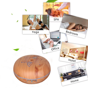 Humidificateurs ultrasoniques pour maison intelligente, lumière nocturne 7 couleurs, diffuseur d'arômes 500 ml, diffuseur d'<span class=keywords><strong>air</strong></span> à grain de bois avec certification CE RoHS - Product Image 5