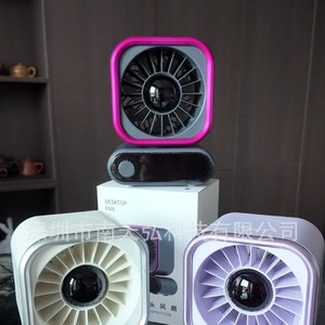 พัดลมตั้งโต๊ะความเร็วสูง HX-F399B พัดลมขนาดเล็กแบบสั่นแบบชาร์จไฟได้สำหรับใช้ในหอพักนักเรียน - Product Image 3