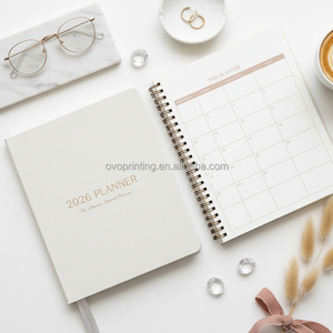 Impression personnalisée Agenda 2025 2026 Planificateur hebdomadaire et mensuel Heure par heure Jour Quotidien Objectif Journalier Agenda Papier quadrillé promotionnel Carnet - Product Image 2