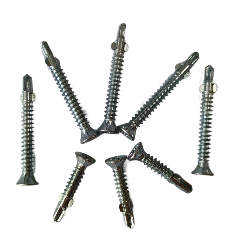 Шестигранный цилиндр с плоской хвостовой самонарезающей головкой, металлические кровельные винты, шестигранные