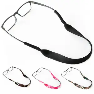 Custom Logo Printed Sublimation Adjustable Sport Neoprene Sunglass Strap Lanyard Glasses Strap