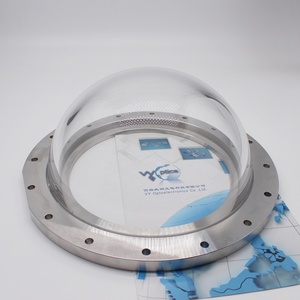 Lente a cupola in vetro zaffiro di silice fusa da 250mm ottica K9 ad alta precisione personalizzata VY ottica con flangia metallica - Product Image 6