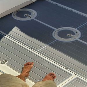 2006 <strong>Boston</strong> <strong>Whaler</strong> 235 Conquest Cockpit Pad Boat EVA Foam Faux Teak Floor Mat SeaDek MarineMat Gatorstep Style Self Adhesive - Product Image 4