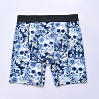 Boxers pour hommes en fibre de bambou antibactériens, ceinture jacquard personnalisée avec logo, haute élasticité, fabrication OEM