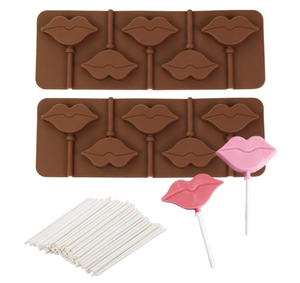 Molde de piruleta sin BPA, molde de silicona para Chocolate, molde para hornear, antiadherente para 6 magdalenas de tamaño completo - Product Image 3