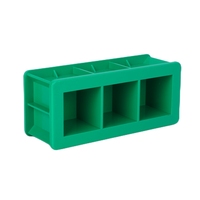 Molde para Bloques de Hormigón de Prueba, Cubo de Plástico Verde de 7.07cm, en Oferta