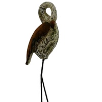 Patung Burung Egret Resin Lukis Tangan Buatan Tangan untuk Luar Ruangan, Ornamen Taman Bermotif Hewan, Karya Dekoratif