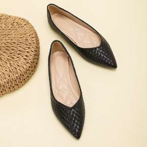 2025 ilkbahar sonbahar yeni stil tek katmanlı kadın sivri burun düz fransız peri meme ayakkabı günlük iş ayakkabısı - Product Image 4