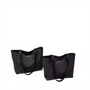 Large Capacity Women's Casual Two Straps Handheld Underarm Tote Bag PU+Polyester Zipper Closure Polyester - Product Image 2