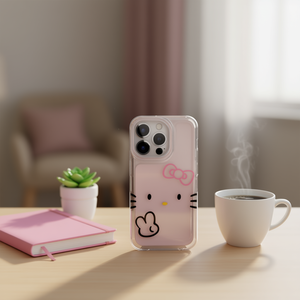 Coque de téléphone en TPU pour iPhone 16 Pro Max, motif chat mignon Jc Cute Kt, protection antichoc 360° - Product Image 2