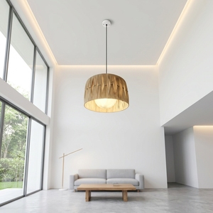 Natural Rattan Pendant Light Handwoven Hanging Lamp Indoor Porch Entryway <strong>Kitchen</strong> Island Resort <strong>Commercial</strong> Home Ceiling <strong>Lighting</strong> - Product Image 3