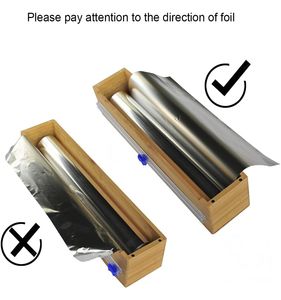 Plastic Wrap <b>Dispenser</b> Bamboo Plastic Wrap <b>Dispenser</b> Bamboo <b>Foil</b> <b>Dispenser</b> - Product Image 2