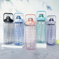 Bouteille d'eau sport personnalisable en PC, réutilisable, 2000 ml, écologique, avec logo sur mesure, idéale pour la gym et l'extérieur – Meilleure vente