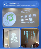 Projecteur laser LED pour publicité, projection d'images HD, projecteur de logo dynamique intérieur avec contrôle DMX512 pour utilisation en hôtel