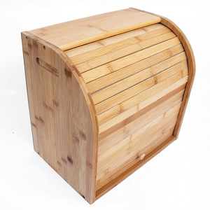 Boîte à pain en bambou Xingda, double couche, couleur naturelle, tiroir de rangement de cuisine, armoire anti-poussière - Product Image 3