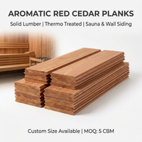 Planches de bois de cèdre rouge, bois massif aromatique, planches de bois thermo-traitées pour meubles, bois canadien certifié pour un design moderne
