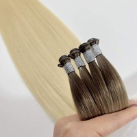 Extensions de cheveux vierges fines et invisibles Genius Weft, qualité usine, cuticules alignées, ombrées, vente en gros