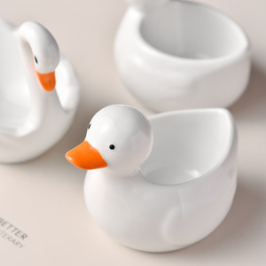 Plato de Cerámica para Alimentar Animales, Diseño de Pato/Cisne, Ecológico, Antideslizante, en Oferta - Product Image 2