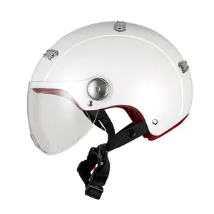复古摩托车头盔新款高品质定制半面碳纤维摩托车头盔