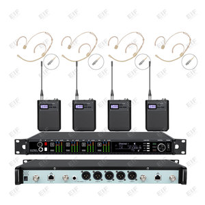 AD4Q 4 Channel Digital <b>Wireless</b> <b>Microphone</b> System Professional Karaoke Singing Church Performance Audio UHF <b>Microphone</b> - Product Image 6