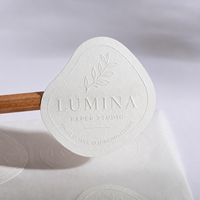 Autocollants de luxe personnalisés avec logo 3D en relief, papier texturé, étiquettes d'emballage en relief pour les entreprises