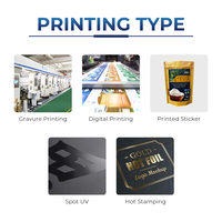 Sachets refermables personnalisés imprimés en gravure, anti-odeur, 1g 3g, trois côtés, pour masques en feuille