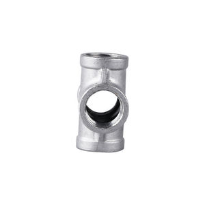 Raccord de tuyauterie fileté à quatre voies en acier inoxydable, filetage interne 1/2 pouce, croix droite, accessoire de plomberie - Product Image 2