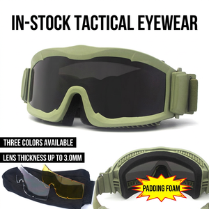 Gafas deportivas tácticas, lentes de PC de 3 mm de grosor, acolchado de esponja suave, a prueba de viento y arena, gafas protectoras para exteriores para caza y senderismo - Product Image 2