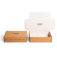 Boîtes en carton ondulé recyclables avec logo personnalisé pour l'électronique grand public, accessoires de téléphonie mobile, expédition de colis électroniques, avec fermeture à déchirure