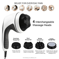 Marteau de massage multifonctionnel PULI MB-603B vibrant pour brûler les graisses du corps entier Masseur à 4 têtes en maille CE ROHS FCC