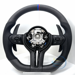 Volante in Fibra di Carbonio e Pelle Personalizzato per <span class=keywords><strong>BMW</strong></span> F80 M3 F11 F31 F01 F07 X4 F26 F06 F87 F44 F87 M2 X1 F48 F34 F26 F21 F12 - Product Image 6