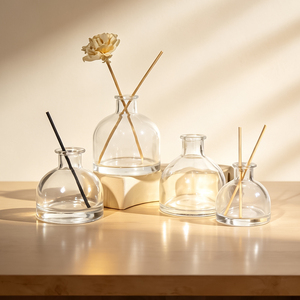 Bottiglia in Vetro Trasparente Vuota Personalizzabile da <span class=keywords><strong>50</strong></span> <span class=keywords><strong>ml</strong></span>, 100 <span class=keywords><strong>ml</strong></span>, 150 <span class=keywords><strong>ml</strong></span>, 250 <span class=keywords><strong>ml</strong></span> per Diffusore a Bastoncini, per Casa e Auto - Product Image 3