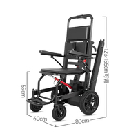 Chaise monte-escaliers électrique en alliage d'aluminium pour personnes à mobilité réduite, capacité de charge de 100 kg, autonomie de la batterie de 1,5 heure