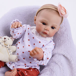 Poupées réalistes de bébé <span class=keywords><strong>reborn</strong></span> de 18 pouces, jouet en peluche, nouveau-né fille garçon avec corps lesté doux, bébé réaliste - Product Image 5