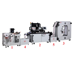 Machine automatique de sérigraphie et séchage de films plastiques pour logos par transfert thermique, format rouleau à rouleau, petite taille - Product Image 1